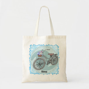 Bolso De Tela Bicicleta Azul