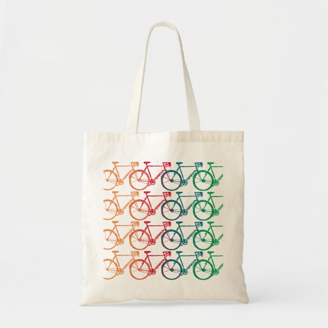 Bolso De Tela bicicleta / bicicleta fresca . (Frente)