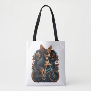 Bolso De Tela Bicicleta Chihuahua Bicicleta Perro Ciclismo