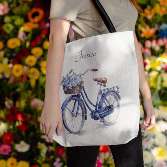 Bolso De Tela Bicicleta en el personalizable azul Delft (Subido por el creador)