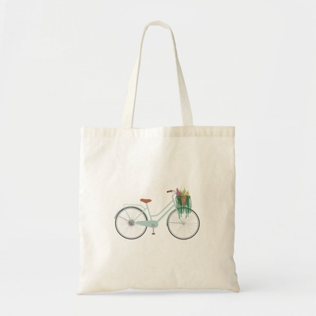 Bolso De Tela Bicicleta floral (Frente)