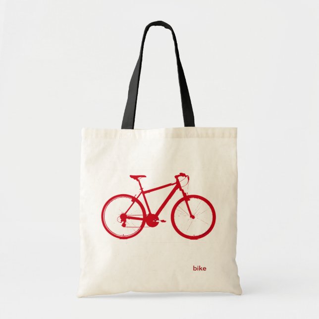 Bolso De Tela bicicleta roja, ciclismo (Frente)