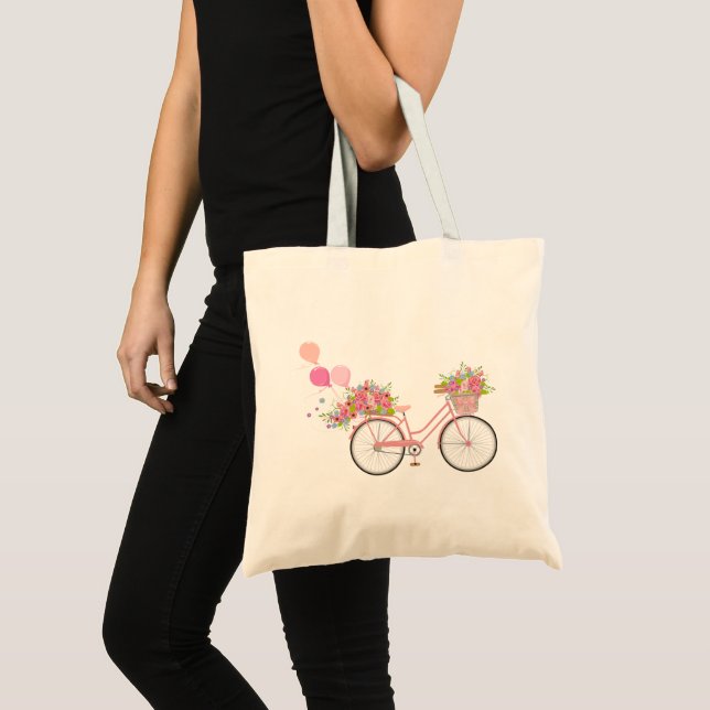Bolso De Tela Bicicleta rosa caprichosa (Anverso (producto))