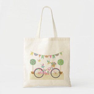 Bolso De Tela Bicicleta rosa cúpula