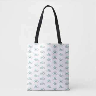 Bolso De Tela Bicicletas Verdes