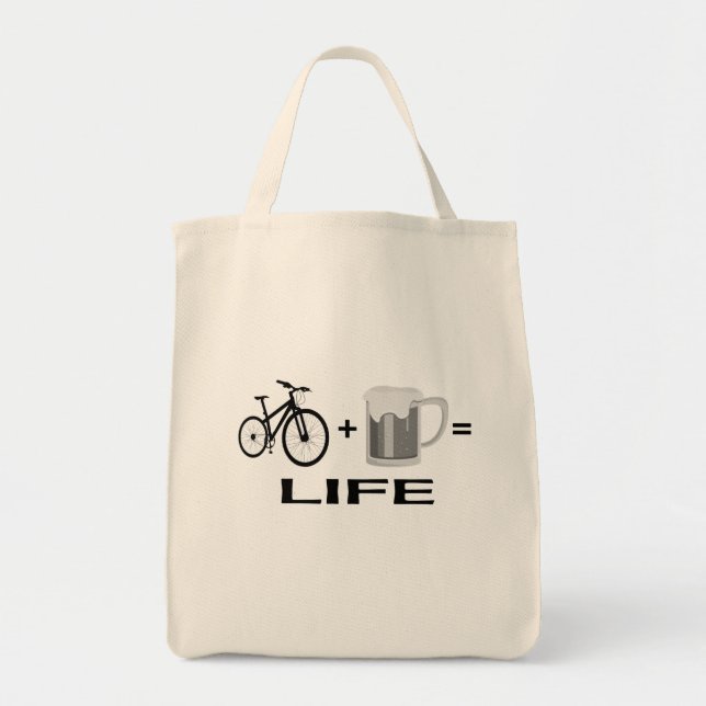 Bolso De Tela ¡Bicicletas y cerveza! (Frente)