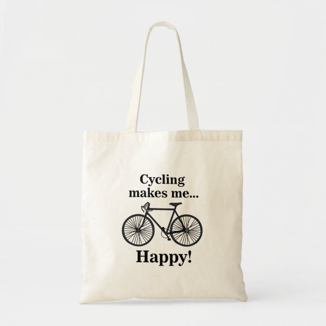 Bolso De Tela Bicycle Cycling Biking Cyclist (Frente)