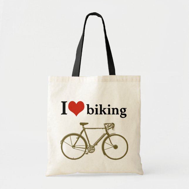 Bolso De Tela bicycles, bikes, love bike (Frente)