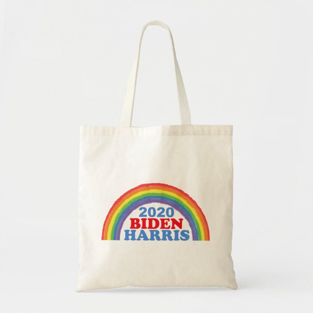 Bolso De Tela Biden Harris 2020 Rainbow (Frente)