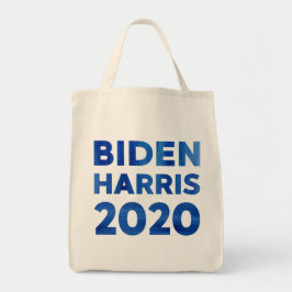 Bolso De Tela Biden Harris 2020 texto en negrita acuarela de dos