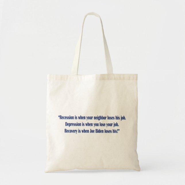Bolso De Tela Biden-Recesión (Frente)