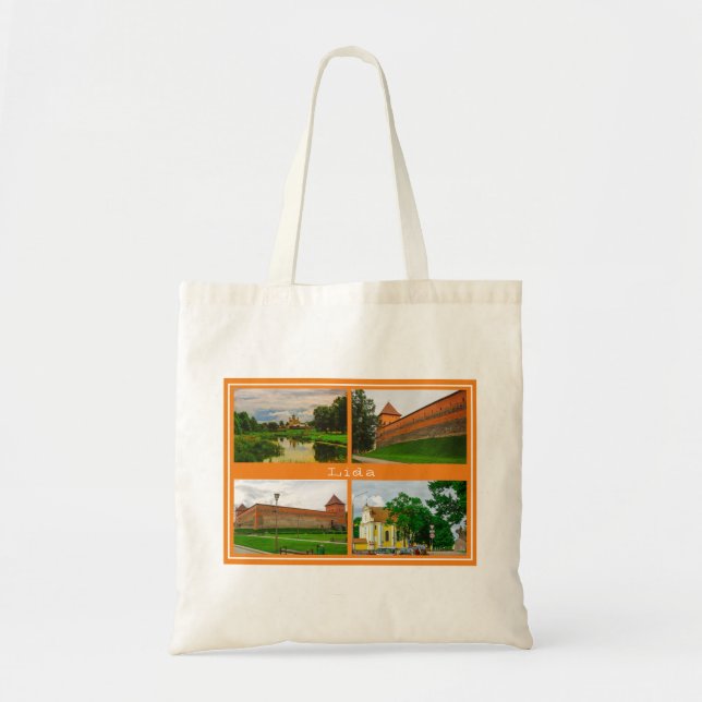 Bolso De Tela Bielorrusia Lida Cityscape City Street Architectur (Frente)