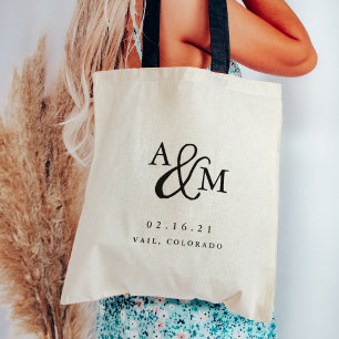 Bolso De Tela Bienvenida a Ampersand Monogram Boda