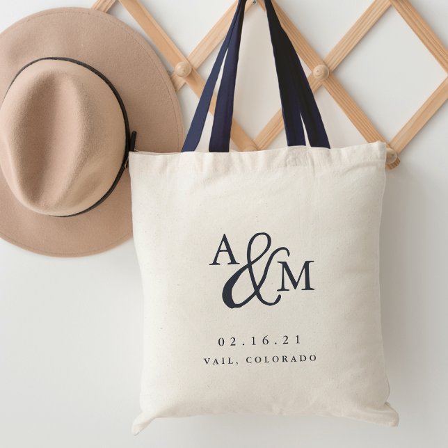 Bolso De Tela Bienvenida a Ampersand Monogram Boda (Subido por el creador)
