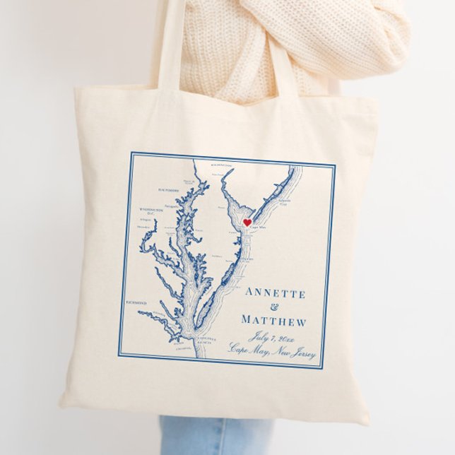 Bolso De Tela Bienvenida a Boda de la costa de Nueva Jersey en e (Subido por el creador)