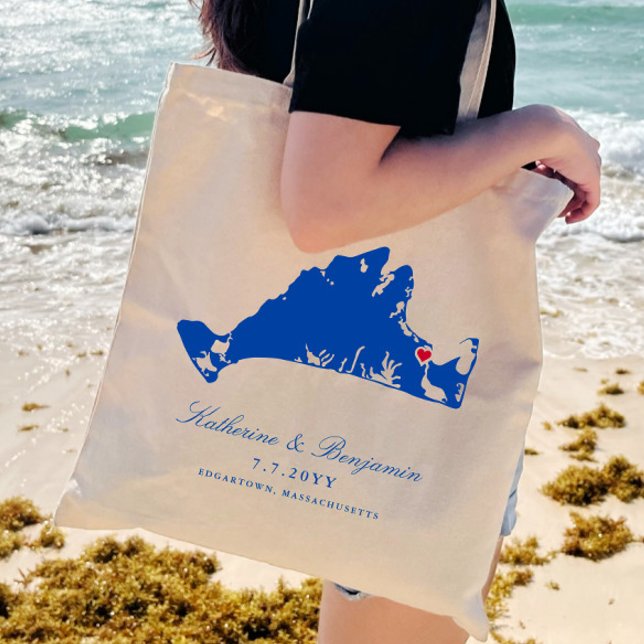 Bolso De Tela Bienvenida a Boda de la Marina Edgartown en viñedo (Subido por el creador)
