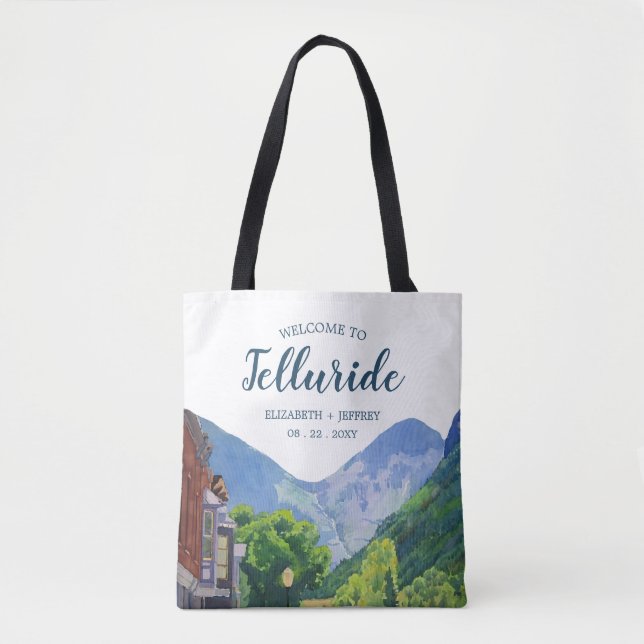 Bolso De Tela Bienvenida a Boda de Telluride (Anverso)
