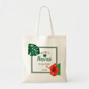 Bolso De Tela Bienvenida a la boda de destino tropical de Hawaii