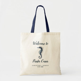 Bolso De Tela Bienvenida a la Personalizado Boda Náutica del cab