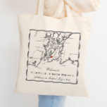Bolso De Tela Bienvenida al Boda blanco negro de Newport Rhode I<br><div class="desc">Estos bolsos de tote en blanco y negro de Newport, Rhode Island, son perfectos para recibir a sus invitados fuera de la ciudad con regalos de bolsos de bienvenida, o personalizares para su fiesta nupcial. Mueva el corazón haciendo clic en "Editar usando herramienta de diseño" en "Personalizar". Perfecto para todos...</div>