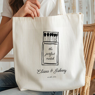 Bolso De Tela Bienvenida al Boda de Coincidencia Perfecta