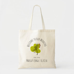 Bolso De Tela Bienvenida Boda Bag Palm Tree Art