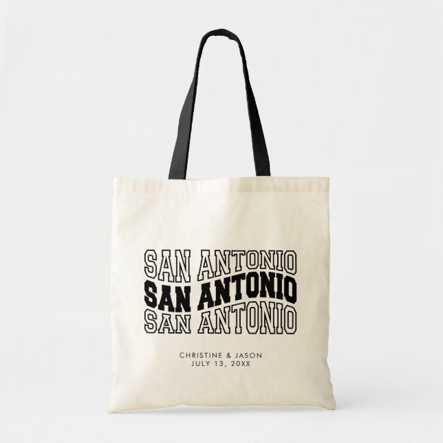 Bolso De Tela Bienvenida Boda de San Antonio (Frente)