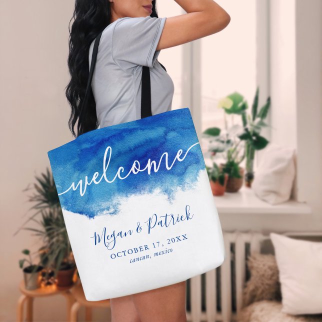 Bolso De Tela Bienvenida Boda personalizada de Sapphire Tide (Subido por el creador)