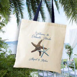 Bolso De Tela Bienvenida de la boda Starfish Beach