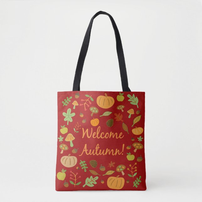Bolso De Tela ¡Bienvenida Otoño! (Anverso)