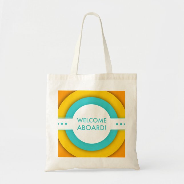 Bolso De Tela bienvenida retro a bordo (Frente)