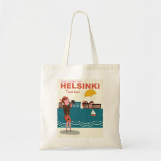Bolso De Tela Bienvenido a Helsinki Finlandia cartel de viaje vi