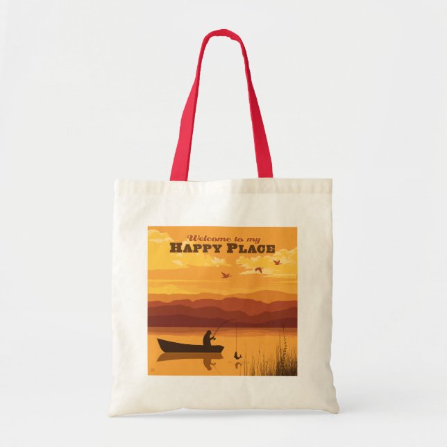 Bolso De Tela Bienvenido A Mi Feliz Lugar (Frente)