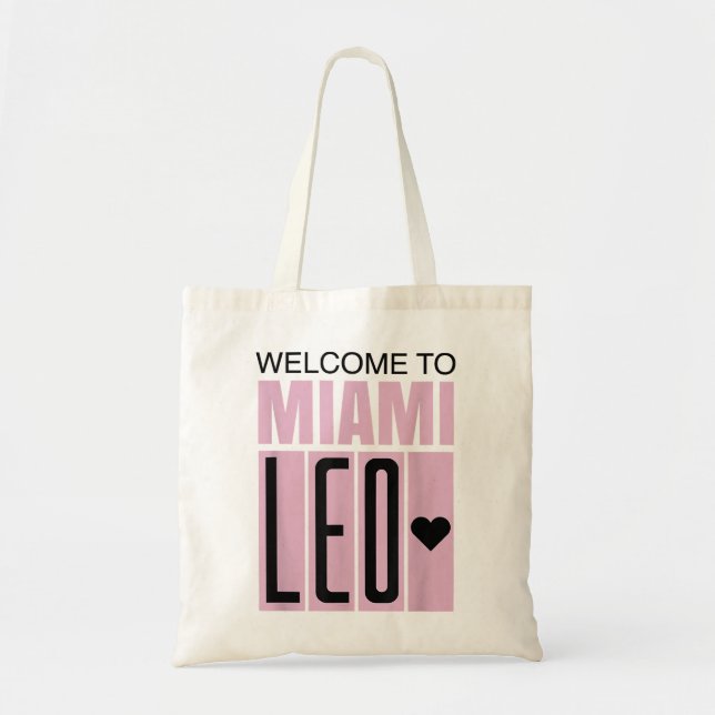Bolso De Tela Bienvenido a Miami Leo 10 - GOAT (Frente)