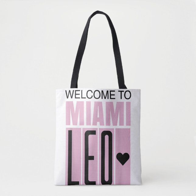 Bolso De Tela Bienvenido a Miami Leo 10 - GOAT (Anverso)