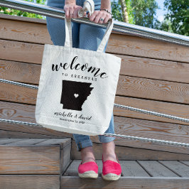 Bolso De Tela Bienvenidos a Arkansas | Boda de silueta estatal d