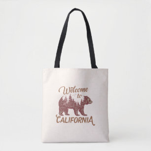 Bolso De Tela Bienvenidos a California Bear