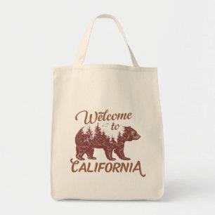 Bolso De Tela Bienvenidos a California Bear Forest