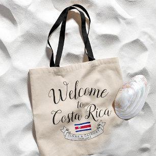 Bolso De Tela Bienvenidos a Costa Rica   Personalizado de bodas 