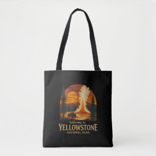 Bolso De Tela Bienvenidos a Embroidery Yellowstone National USA