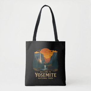 Bolso De Tela Bienvenidos a Embroidery Yosemite National USA