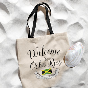 Bolso De Tela Bienvenidos a Jamaica   Personalizado de bodas de 
