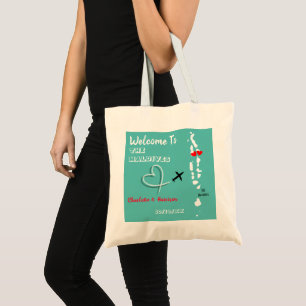 Bolso De Tela Bienvenidos A La Boda De Destino De Maldivas