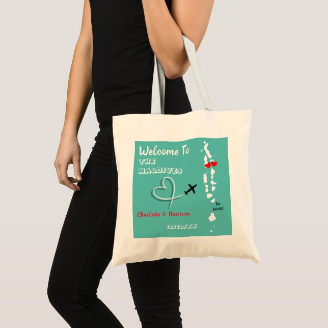 Bolso De Tela Bienvenidos A La Boda De Destino De Maldivas (Anverso (producto))