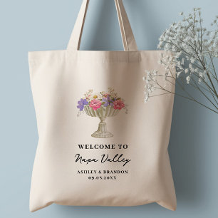 Bolso De Tela Bienvenidos a la boda del Hotel Floral Toscano