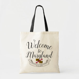 Bolso De Tela Bienvenidos a Maryland Boda de destino
