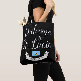 Bolso De Tela Bienvenidos a Santa Lucía | Favor de la boda de de