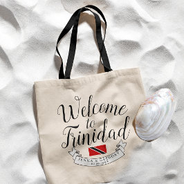 Bolso De Tela Bienvenidos a Trinidad | Favor de la boda de desti