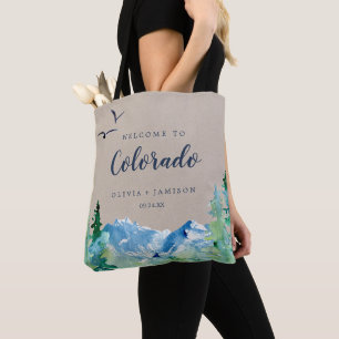 Bolso De Tela Bienvenidos al Boda Colorado Kraft