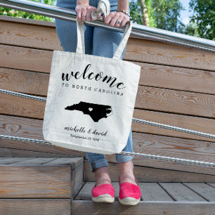 Bolso De Tela Bienvenidos al Boda de Silhouette de Carolina del